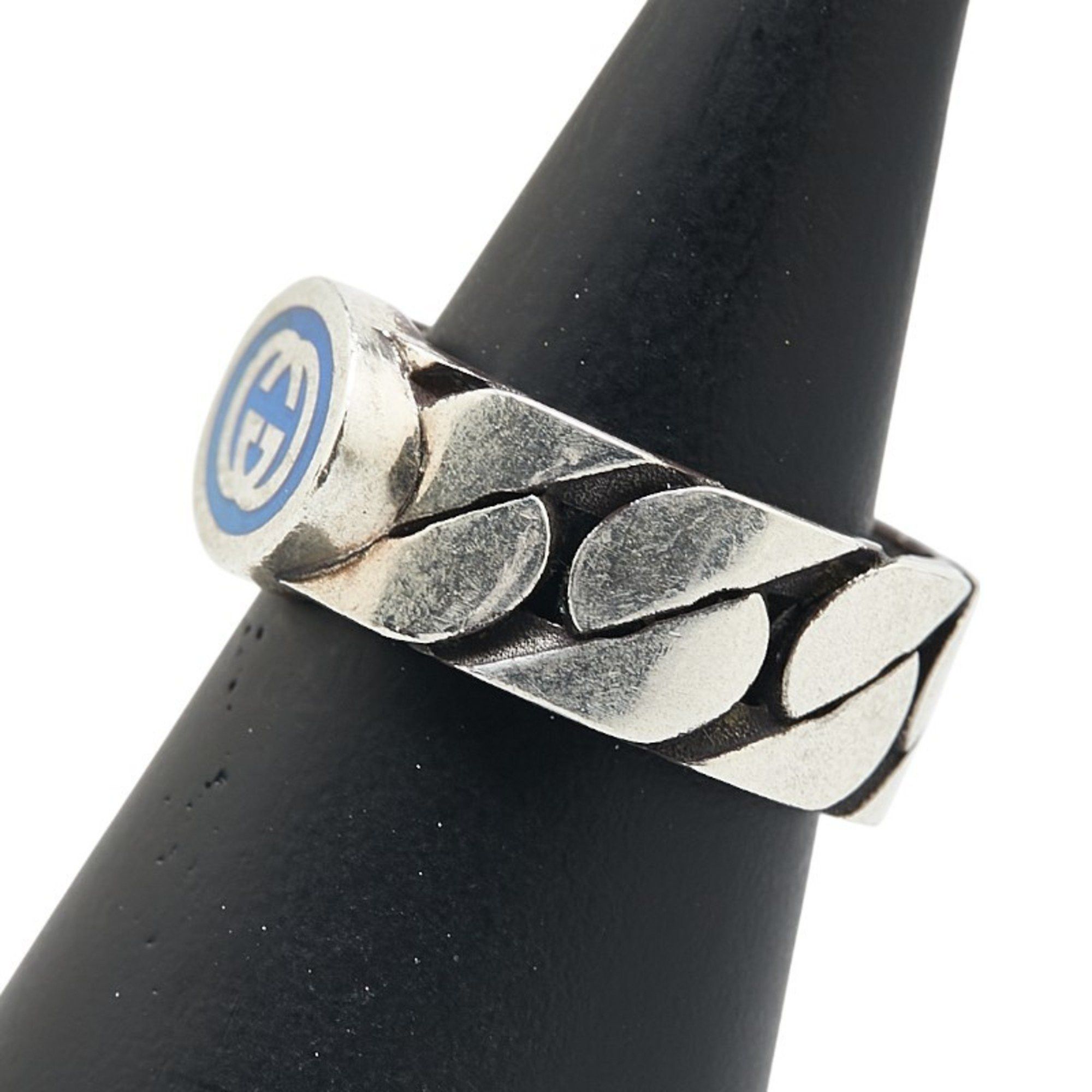 Gucci Gucci Interlocking G Chain Ring #19 SV925 Silver Men's GUCCI Size ONE SIZE - 4 Thumbnail