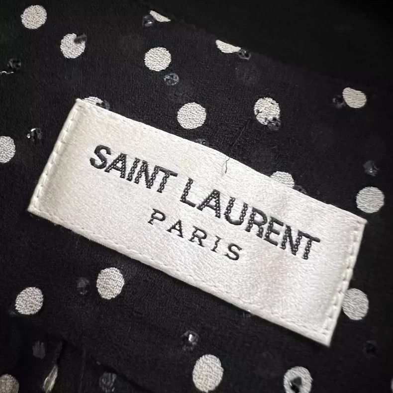 Saint Laurent Paris Saint Laurent Polka Dot Embroidered Shirt Size US M / EU 48-50 / 2 - 5 Thumbnail