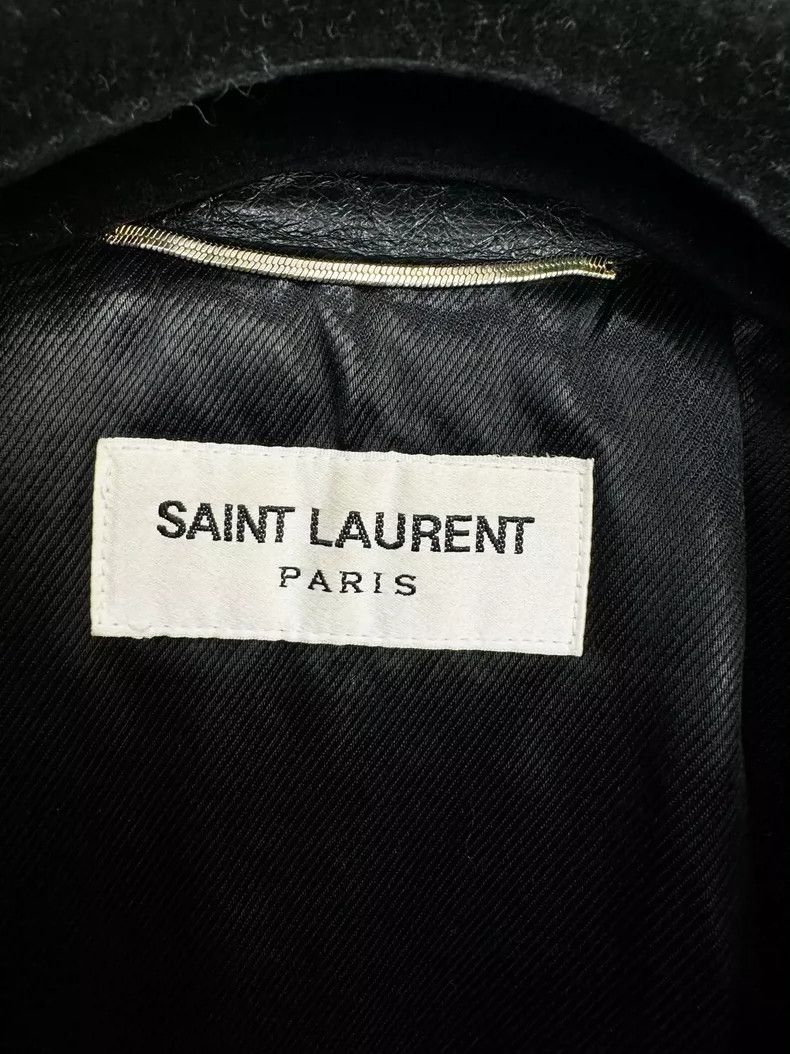 Yves Saint Laurent Saint Laurent Leather Jacket with Red Detail Size US XS / EU 42 / 0 - 4 Thumbnail