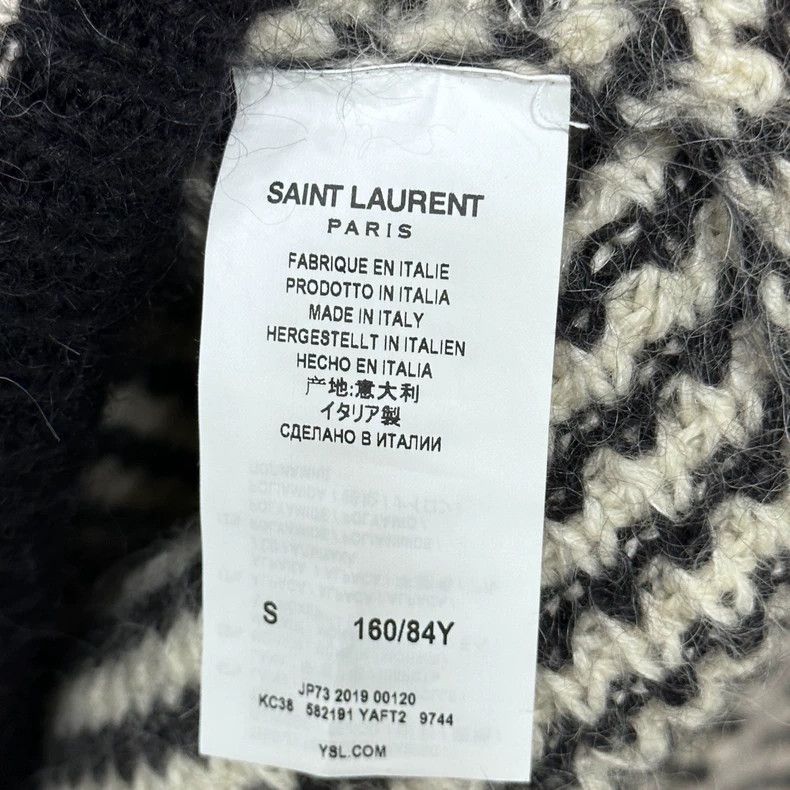 Yves Saint Laurent Striped Hooded Knit Sweater Size US S / EU 44-46 / 1 - 4 Thumbnail