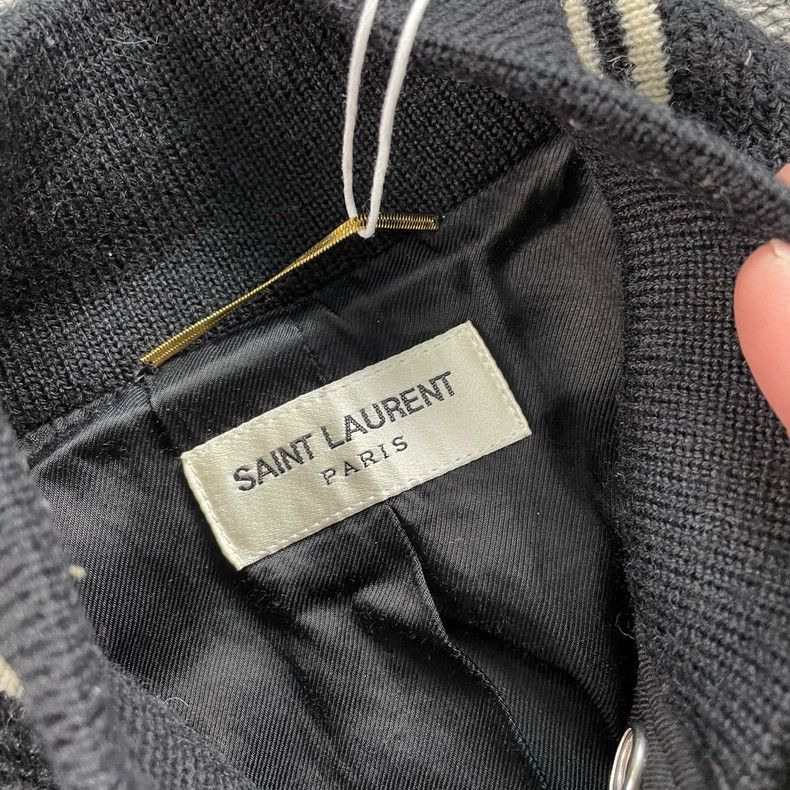Yves Saint Laurent Saint Laurent Black and White Baseball Jacket Size US L / EU 52-54 / 3 - 4 Thumbnail
