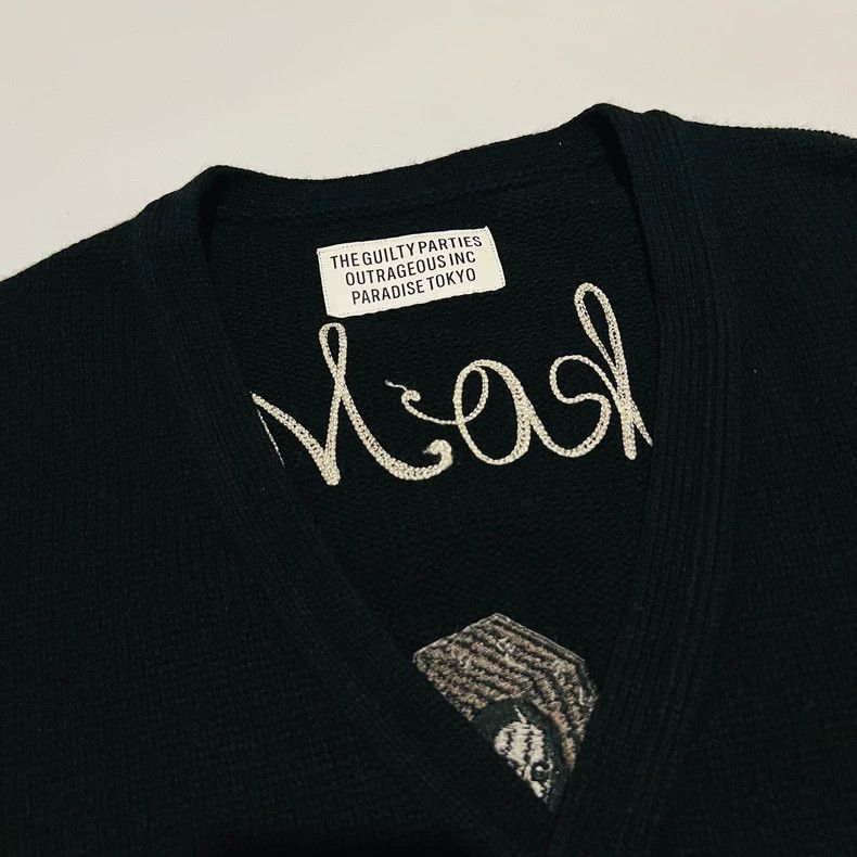 Wacko Maria WackoMaria Embroidered Cardigan Sweater Made in Japan- DMC Size US L / EU 52-54 / 3 - 7 Thumbnail