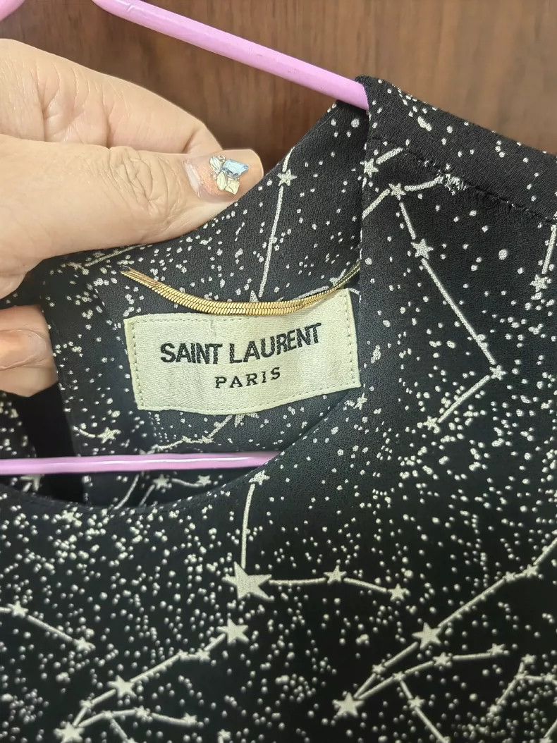 Yves Saint Laurent YSL Starry Silk Dress in Size 36 Size 42" / US 20 - 3 Thumbnail