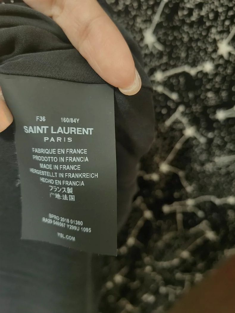 Yves Saint Laurent YSL Starry Silk Dress in Size 36 Size 42" / US 20 - 2 Thumbnail