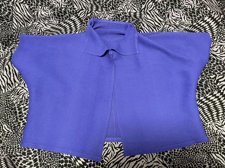 Issey Miyake Women's Short Sleeve Button Cardigan Size XL / US 12-14 / IT 48-50 - 2 Thumbnail