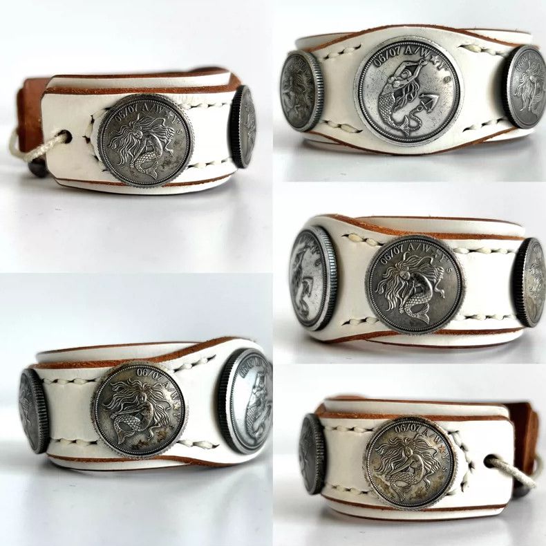Yohji Yamamoto Yohji Yamamoto Leather Bracelet with Mermaid Coins Size ONE SIZE - 4 Thumbnail
