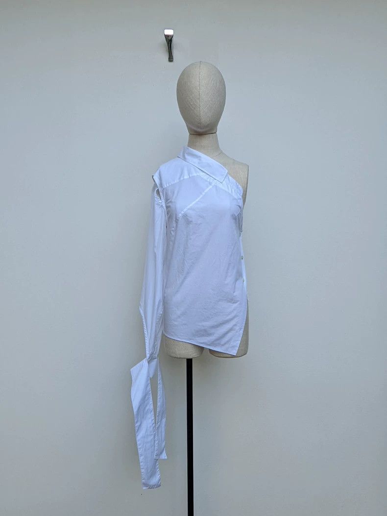 Ann Demeulemeester ann demeulemeester deconstructed white shirt Size US M / EU 48-50 / 2 - 2 Thumbnail
