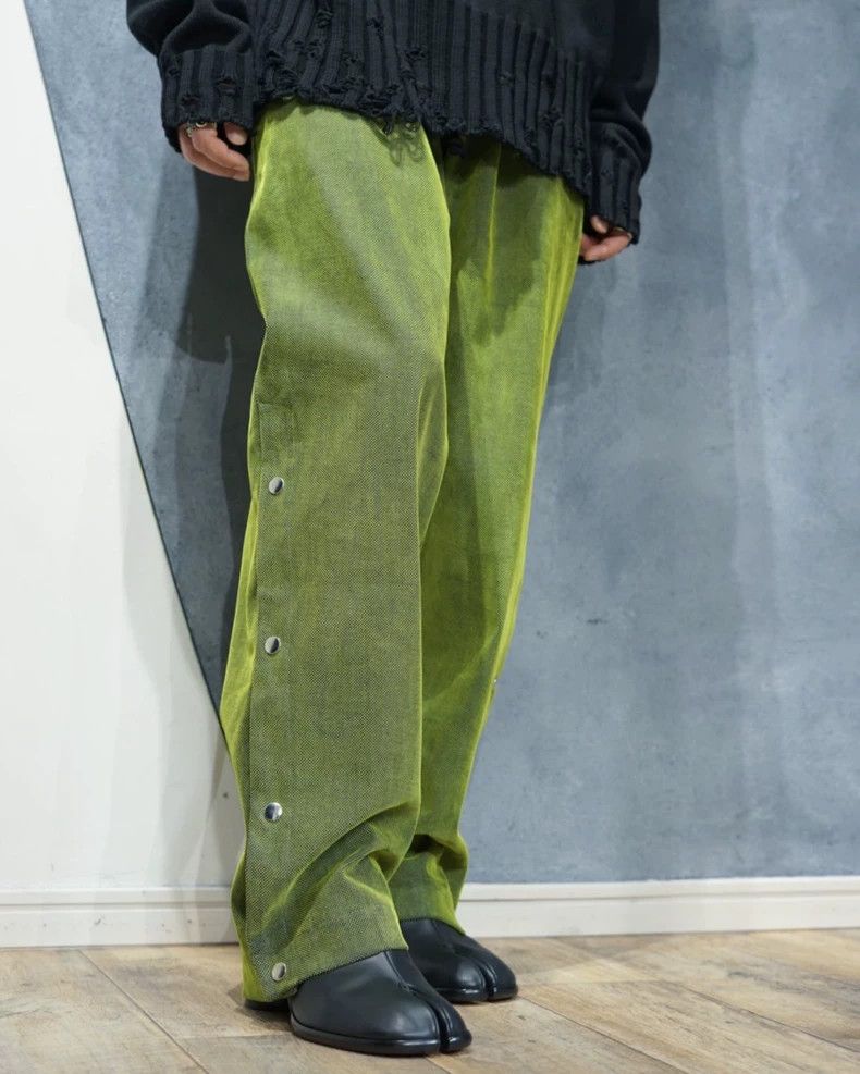 Song For The Mute green relaxed button-up casual pants Size US 31 - 7 Thumbnail