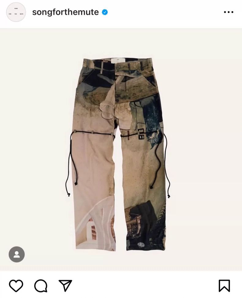 Anonymous Club khaki drawstring straight leg trousers Size US 31 - 5 Thumbnail