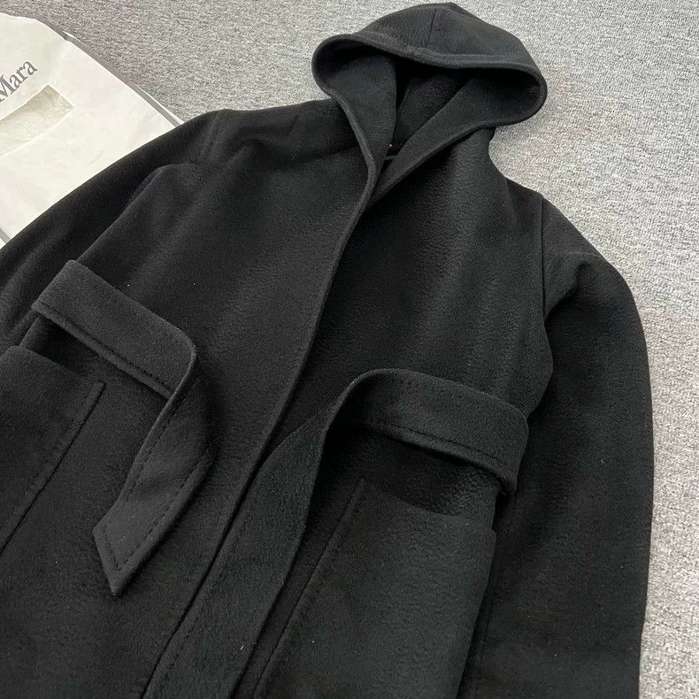 Max Mara maxmara black bathrobe coat Size S / US 4 / IT 40 - 4 Thumbnail