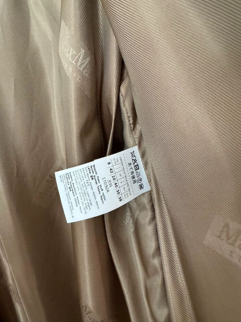 Max Mara MaxMara Alpaca Wool Long Coat with Brooch Size US L / EU 52-54 / 3 - 5 Thumbnail