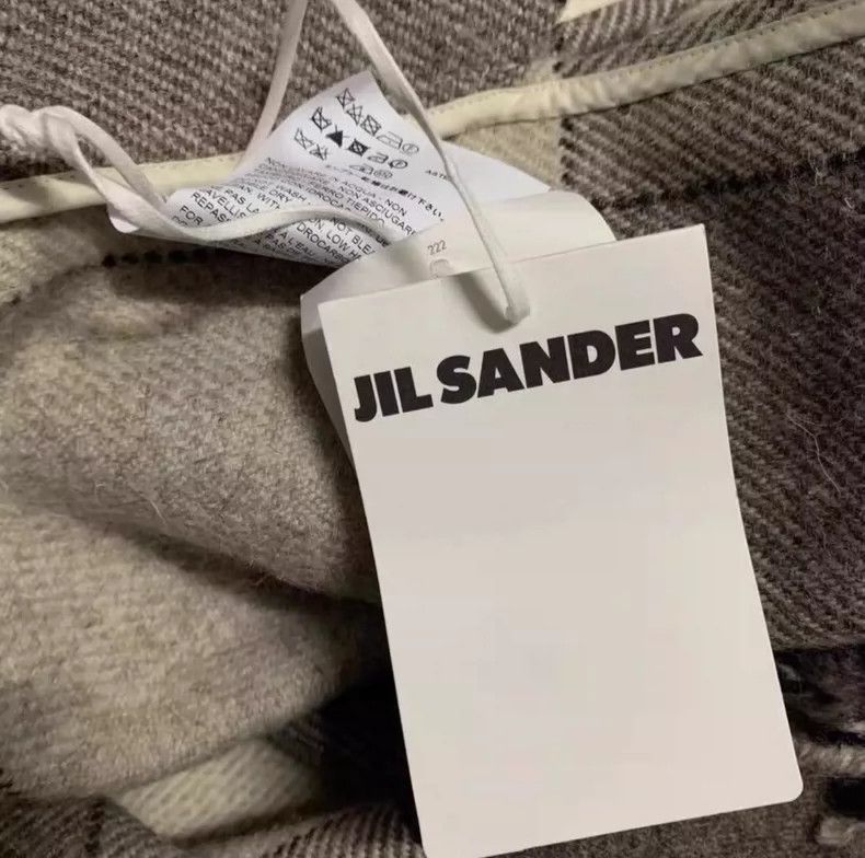 Jil Sander Jil Sander Plaid V-Neck Fringed Cape Coat - dmc Size US S / EU 44-46 / 1 - 6 Thumbnail