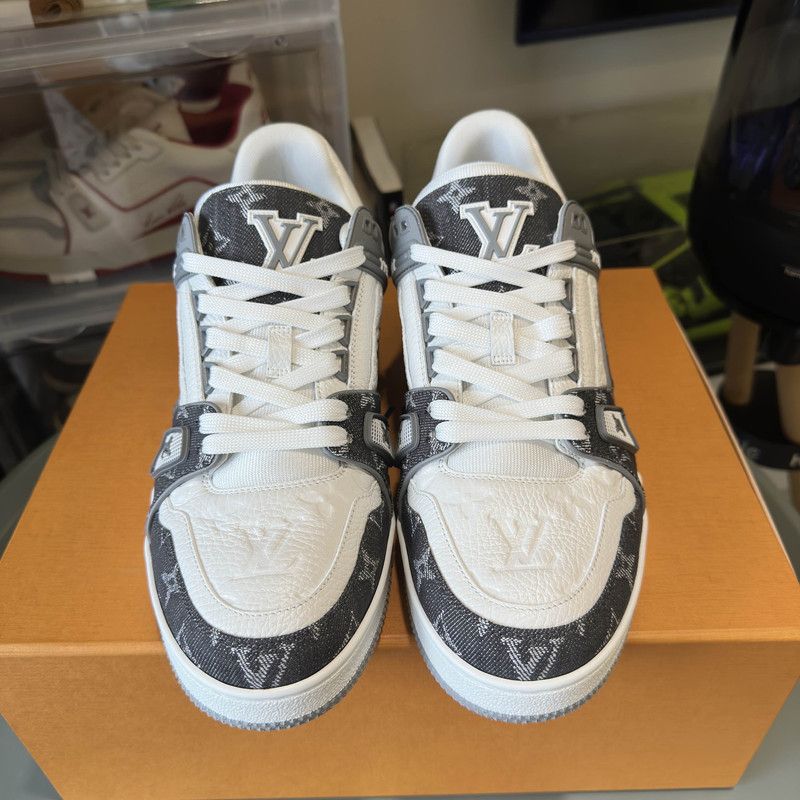 Louis Vuitton Louis Vuitton Trainer Low-top Sneakers in Gray-White 0079 Size US 8.5 / EU 41-42 - 2 Thumbnail
