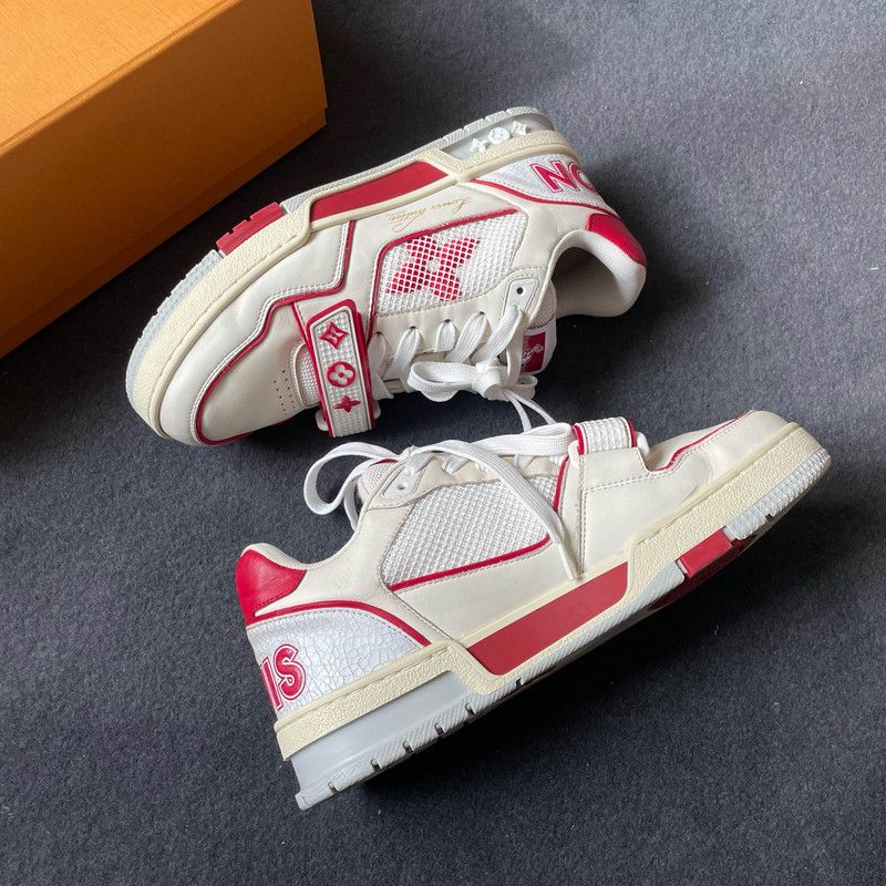 Louis Vuitton Louis Vuitton Retro White Red Trainer Sneakers 0079 Size US 8.5 / EU 41-42 - 2 Thumbnail