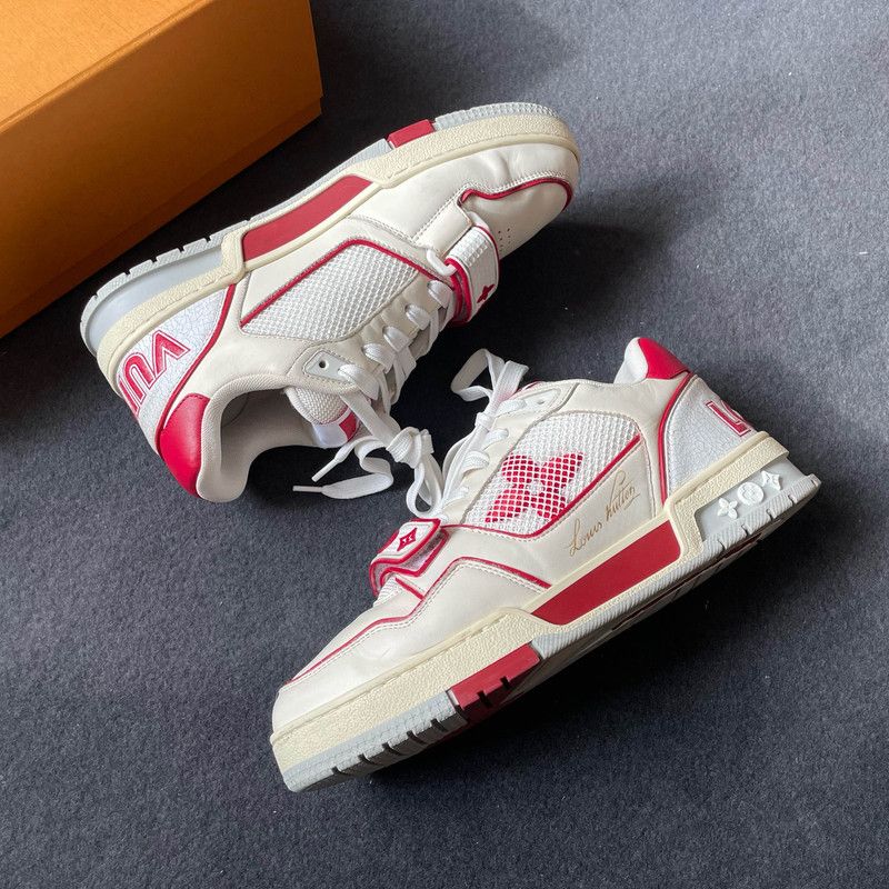 Louis Vuitton Louis Vuitton Retro White Red Trainer Sneakers 0079 Size US 8.5 / EU 41-42 - 3 Thumbnail