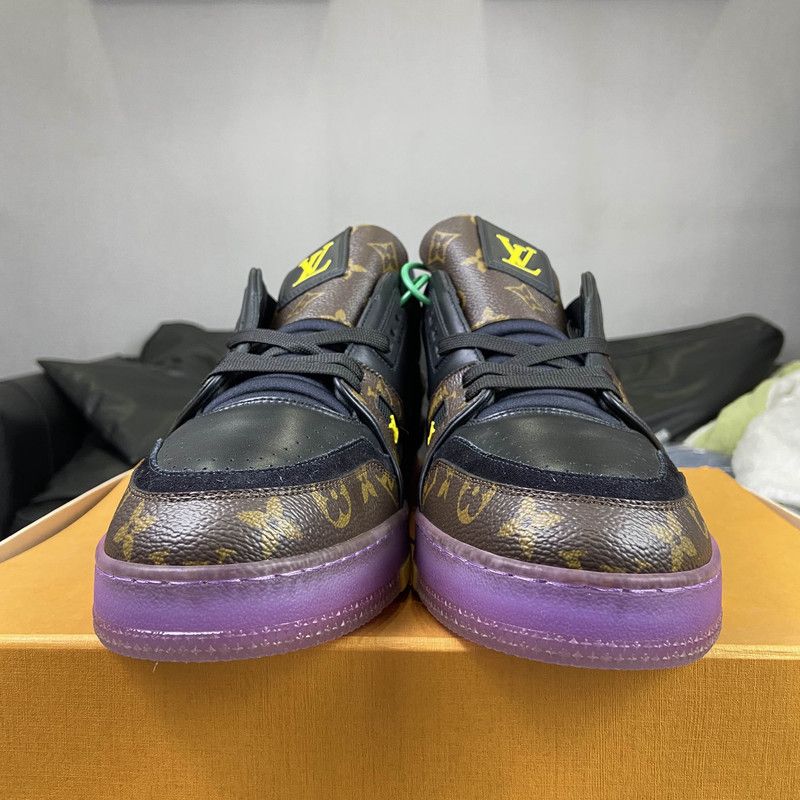 Louis Vuitton Louis Vuitton Trainer Sneakers in Lakers Purple 0079 Size US 10.5 / EU 43-44 - 2 Thumbnail