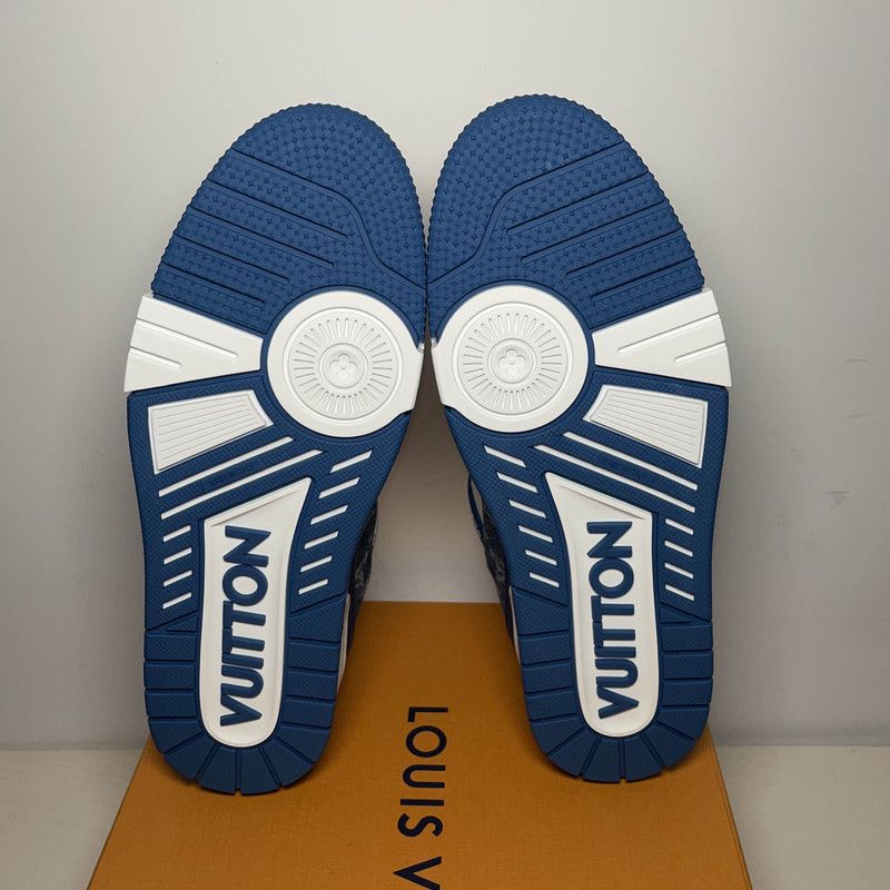 Louis Vuitton Louis Vuitton Denim White Low-Top Fashion Sneakers 0079 Size US 9.5 / EU 42-43 - 4 Thumbnail