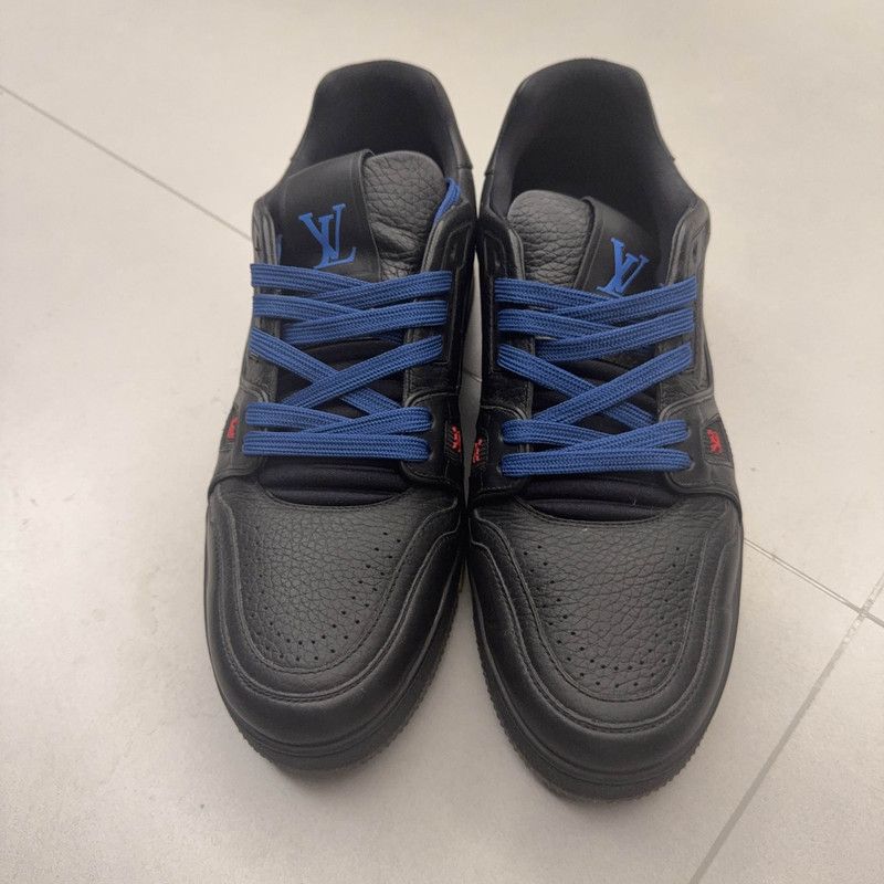 Louis Vuitton Louis Vuitton Trainer Black Sneaker with Gold Accent 0079 Size US 9.5 / EU 42-43 - 2 Thumbnail
