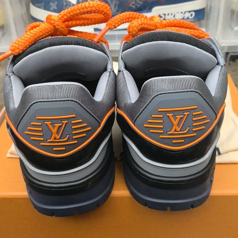 Louis Vuitton Louis Vuitton Trainer Maxi Sneakers in Gray and Orange 0079 Size US 8 / EU 41 - 3 Thumbnail
