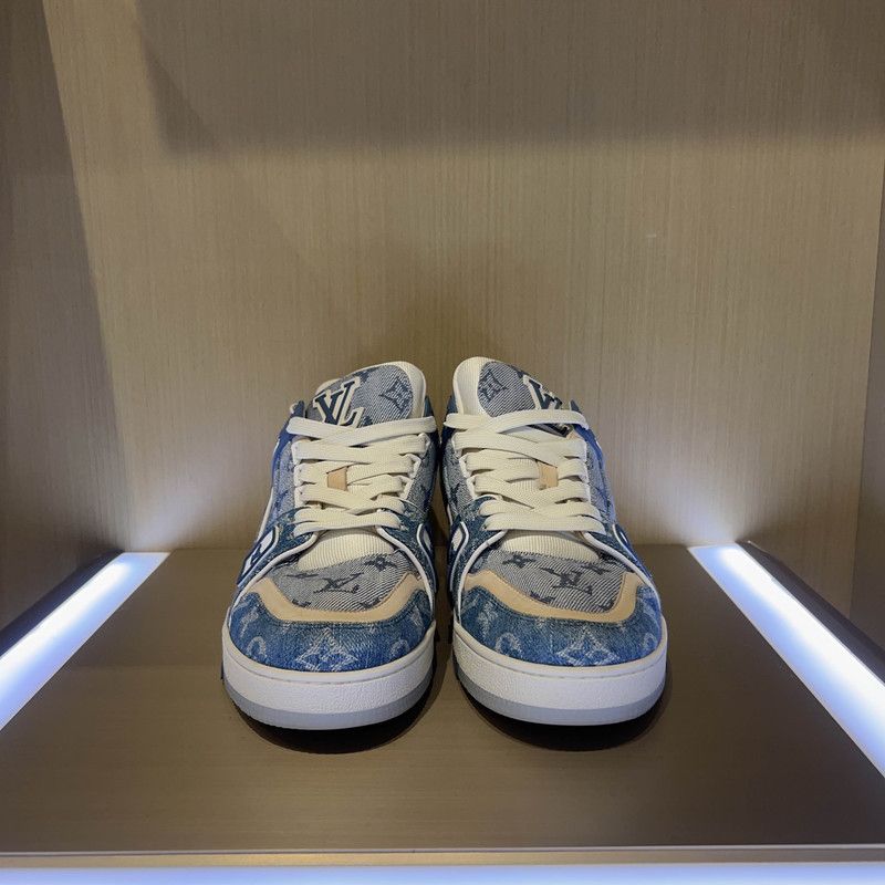 Louis Vuitton Louis Vuitton Denim Low-Top Trainers for Men and Women 0079 Size US 8.5 / EU 41-42 - 2 Thumbnail