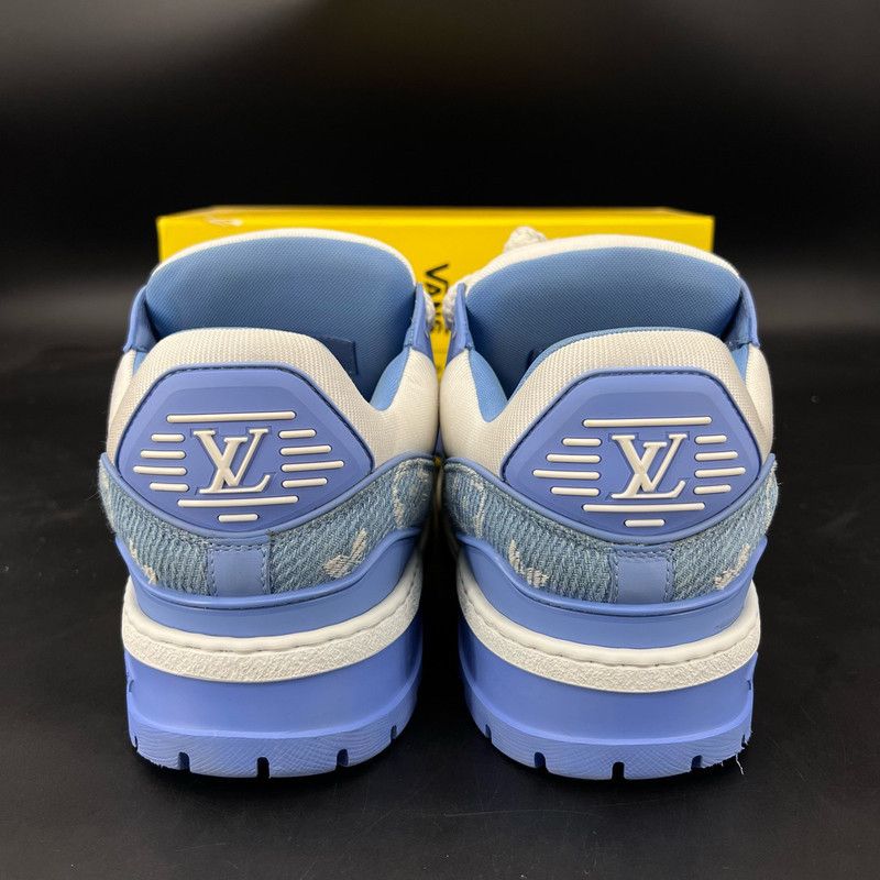 Louis Vuitton Louis Vuitton Trainer Maxi Blue and White Sneakers 0079 Size US 9 / EU 42 - 3 Thumbnail