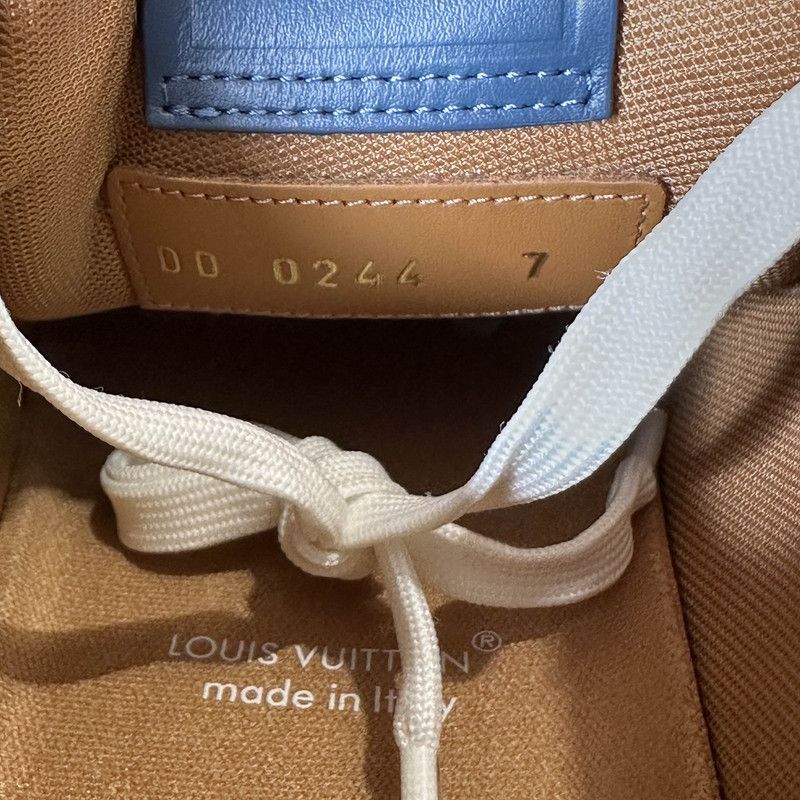 Louis Vuitton Louis Vuitton Blue Leather Trainer Low-Top Sneakers 0079 Size US 8 / EU 41 - 5 Thumbnail