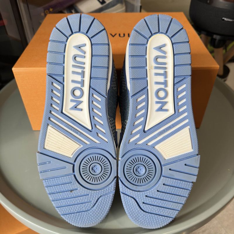 Louis Vuitton Louis Vuitton Blue Leather Trainer Low-Top Sneakers 0079 Size US 8 / EU 41 - 4 Thumbnail
