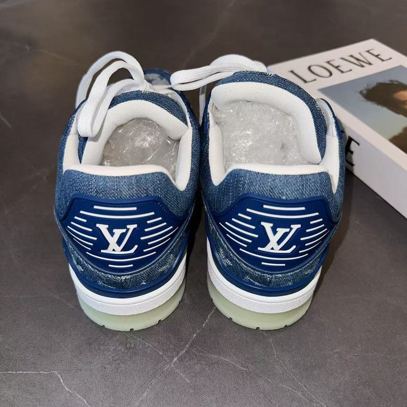Louis Vuitton Louis Vuitton Blue Denim Low-Top Trainers 0079 Size US 8 / EU 41 - 3 Thumbnail