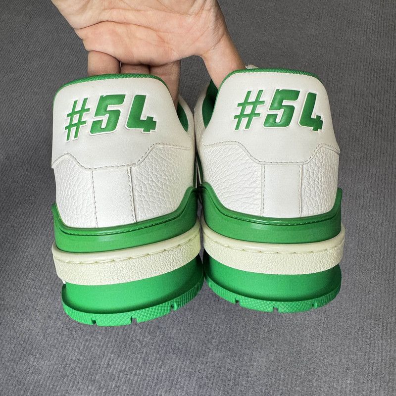 Louis Vuitton Louis Vuitton Green Low-Top Sneakers 0079 Size US 10.5 / EU 43-44 - 3 Thumbnail