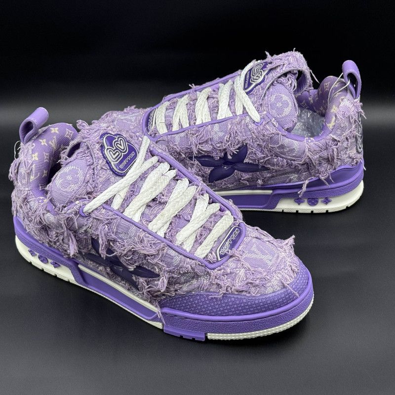 Louis Vuitton Louis Vuitton Purple Denim Skate Lifestyle Sneakers 0079 Size US 8 / EU 41 - 10 Thumbnail