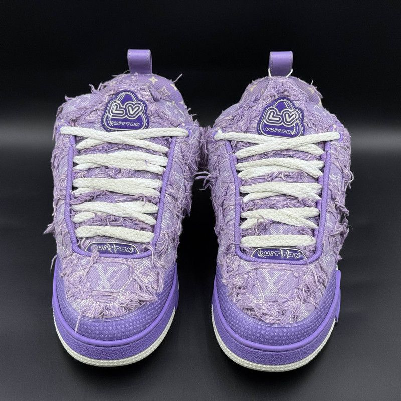 Louis Vuitton Louis Vuitton Purple Denim Skate Lifestyle Sneakers 0079 Size US 8 / EU 41 - 2 Thumbnail