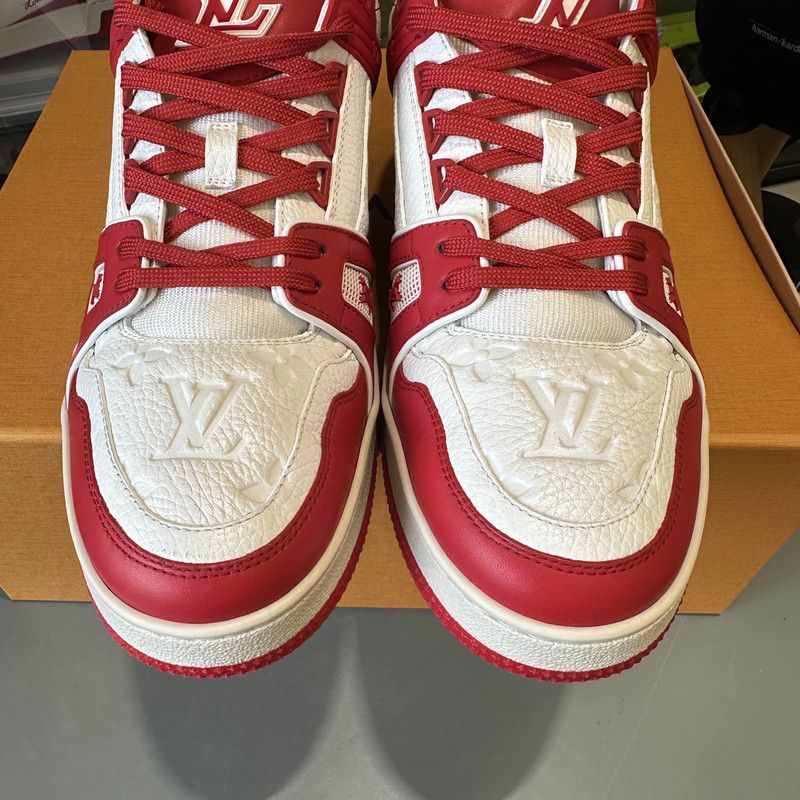 Louis Vuitton Louis Vuitton Red Trainer Fashion Sneakers for Men 0079 Size US 9 / EU 42 - 12 Thumbnail