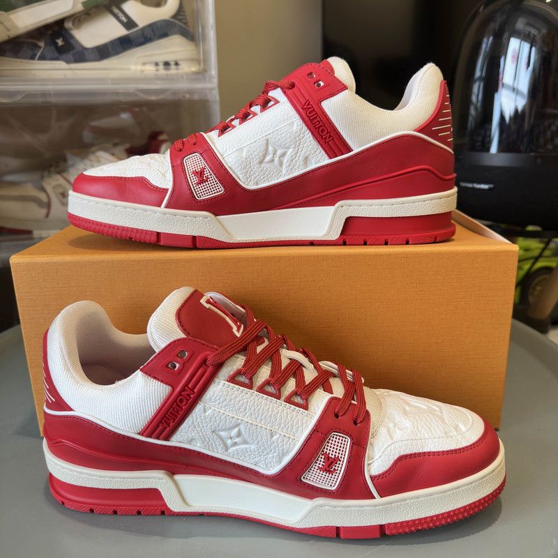 Louis Vuitton Louis Vuitton Red Trainer Fashion Sneakers for Men 0079 Size US 9 / EU 42 - 11 Thumbnail