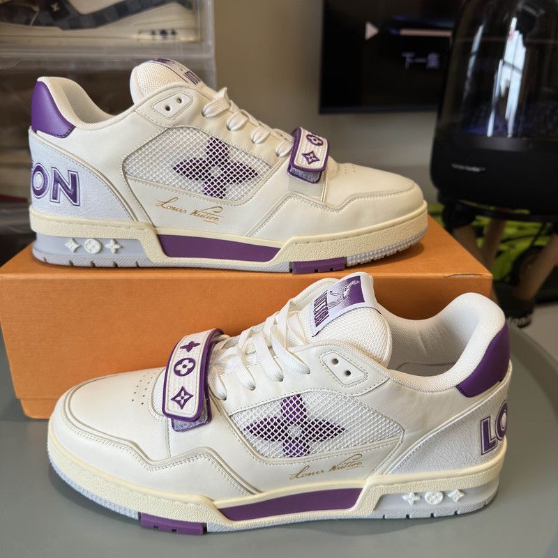 Louis Vuitton Louis Vuitton Trainer White Purple Fashion Sneakers 0079 Size US 10.5 / EU 43-44 - 7 Thumbnail