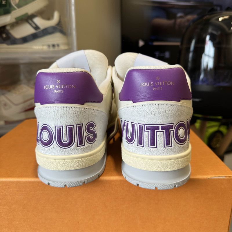 Louis Vuitton Louis Vuitton Trainer White Purple Fashion Sneakers 0079 Size US 10.5 / EU 43-44 - 3 Thumbnail
