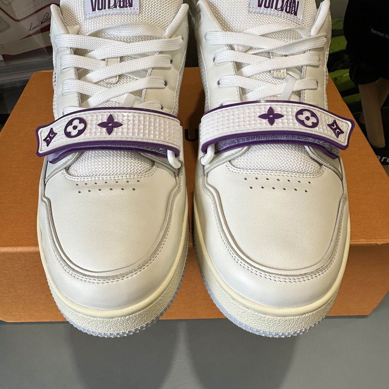Louis Vuitton Louis Vuitton Trainer White Purple Fashion Sneakers 0079 Size US 10.5 / EU 43-44 - 9 Thumbnail
