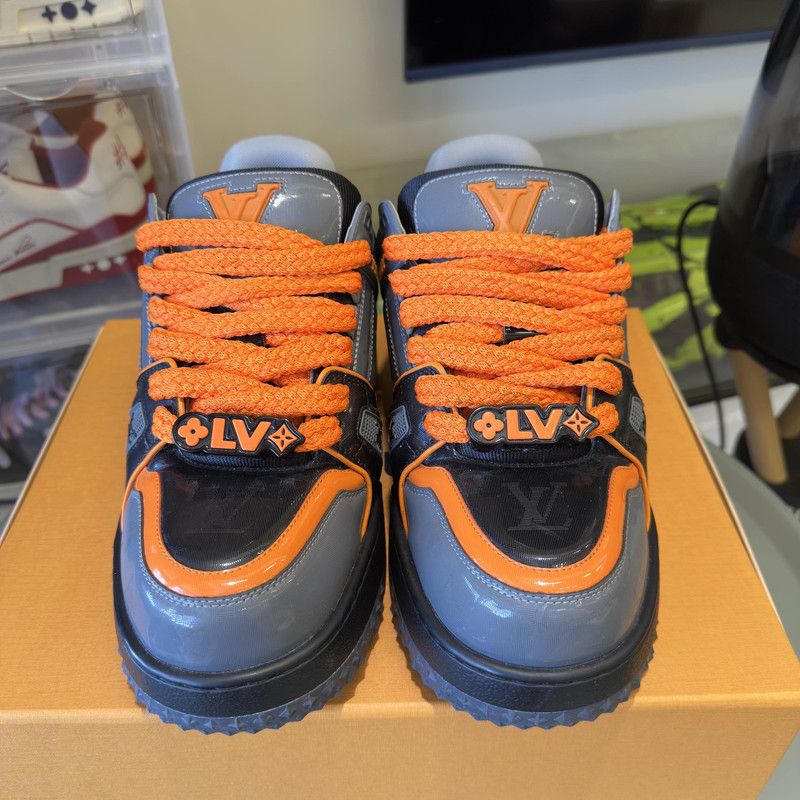 Louis Vuitton Louis Vuitton Trainer Maxi Sneakers in Gray Orange 0079 Size US 8 / EU 41 - 2 Thumbnail