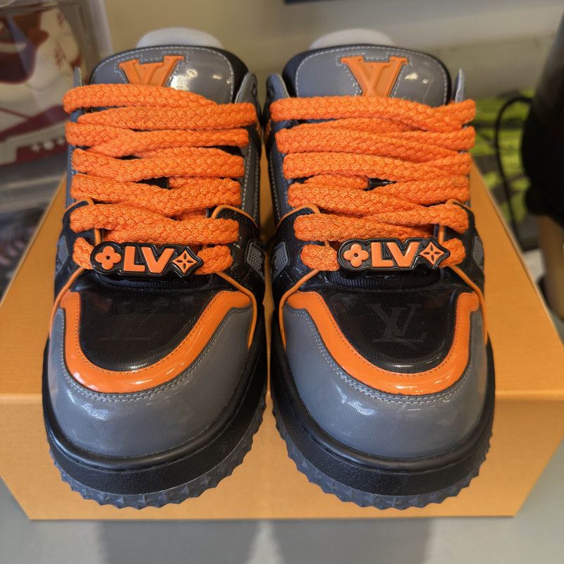 Louis Vuitton Louis Vuitton Trainer Maxi Sneakers in Gray Orange 0079 Size US 8 / EU 41 - 10 Thumbnail