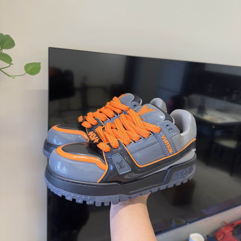 Louis Vuitton Louis Vuitton Trainer Maxi Sneakers in Gray Orange 0079 Size US 8 / EU 41 - 12 Thumbnail