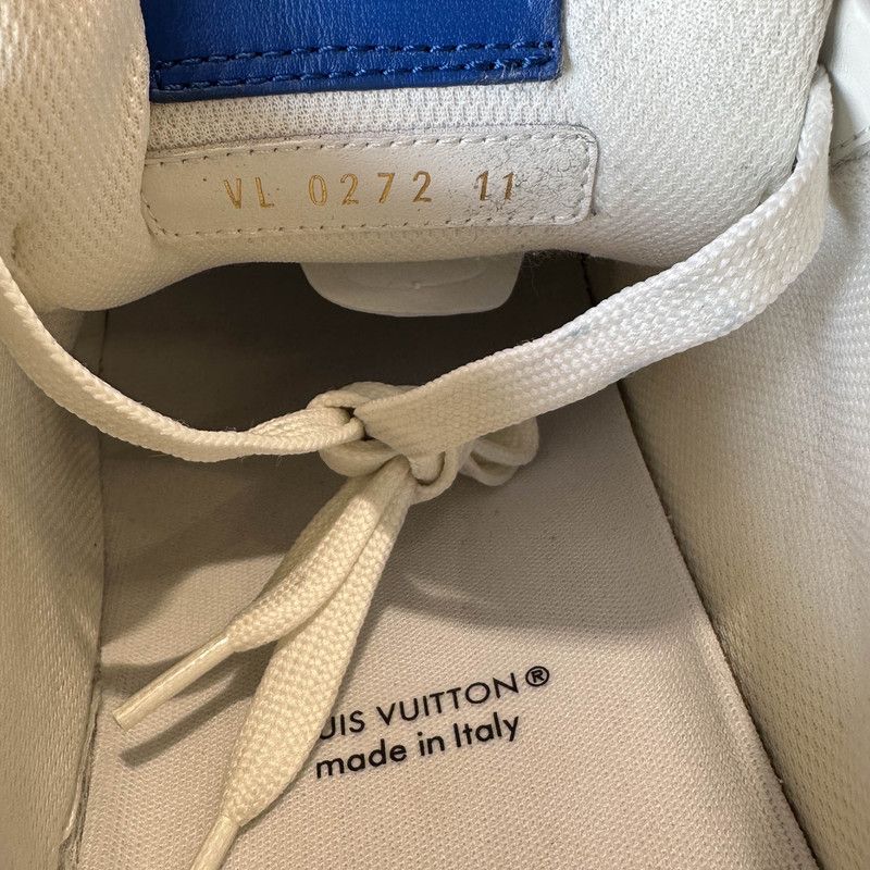Louis Vuitton Louis Vuitton Blue Leather Low-Top Sneakers 0079 Size US 11 / EU 44 - 5 Thumbnail