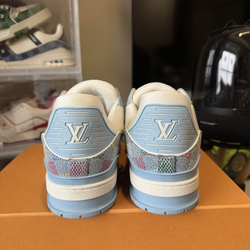 Louis Vuitton Louis Vuitton Trainer Low Top Denim Sneakers 0079 Size US 12 / EU 45 - 3 Thumbnail