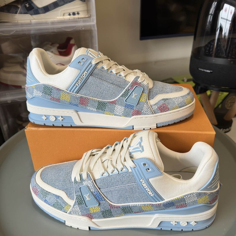 Louis Vuitton Louis Vuitton Trainer Low Top Denim Sneakers 0079 Size US 12 / EU 45 - 8 Thumbnail