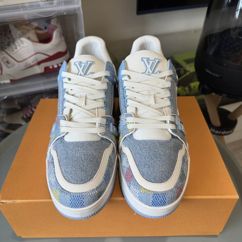 Louis Vuitton Louis Vuitton Trainer Low Top Denim Sneakers 0079 Size US 12 / EU 45 - 2 Thumbnail