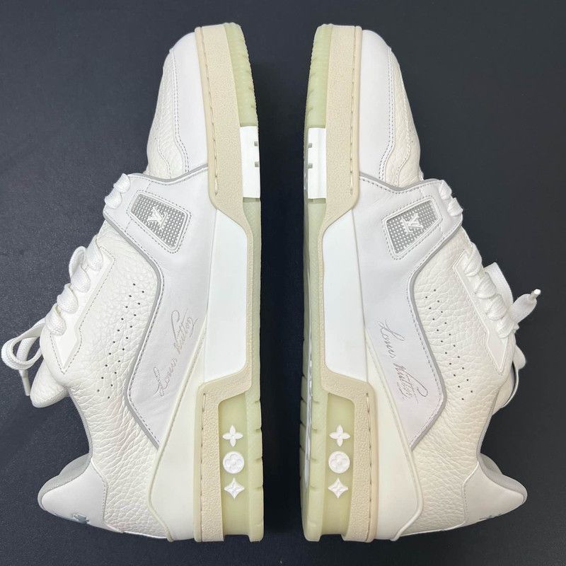 Louis Vuitton Louis Vuitton White Cement Low-Top Fashion Sneakers 0079 Size US 9.5 / EU 42-43 - 8 Thumbnail