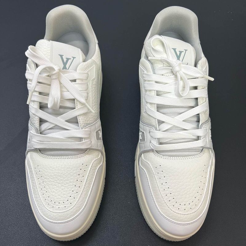 Louis Vuitton Louis Vuitton White Cement Low-Top Fashion Sneakers 0079 Size US 9.5 / EU 42-43 - 2 Thumbnail