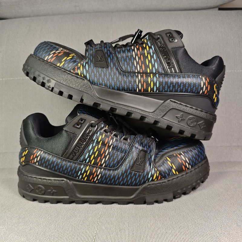 Louis Vuitton Louis Vuitton Trainer Black Low-Top Sneakers 0079 Size US 10.5 / EU 43-44 - 8 Thumbnail