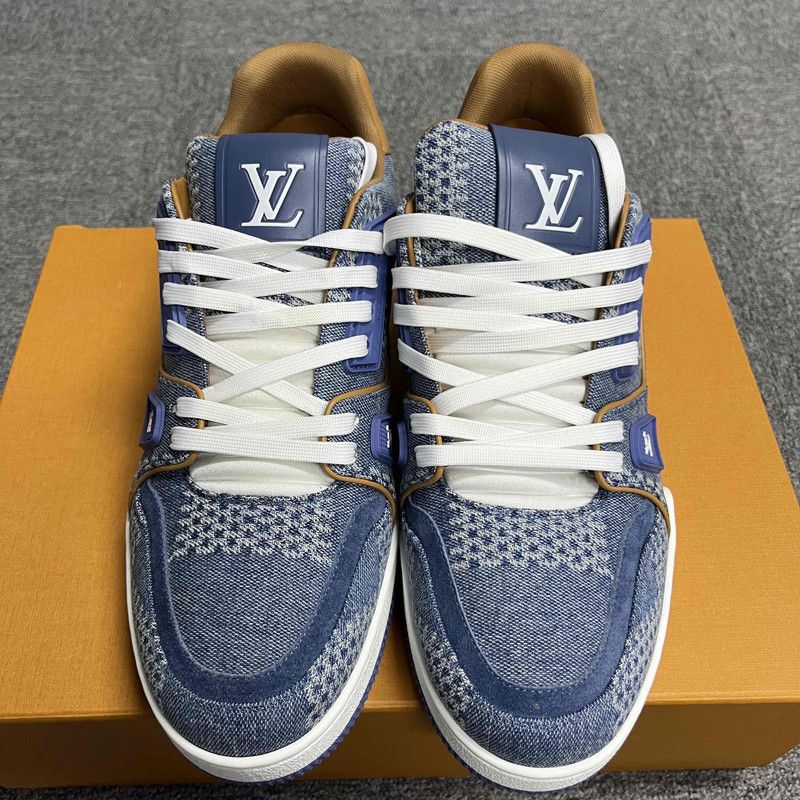 Louis Vuitton Louis Vuitton Blue Trainer Low-Top Sneakers 0079 Size US 8 / EU 41 - 2 Thumbnail