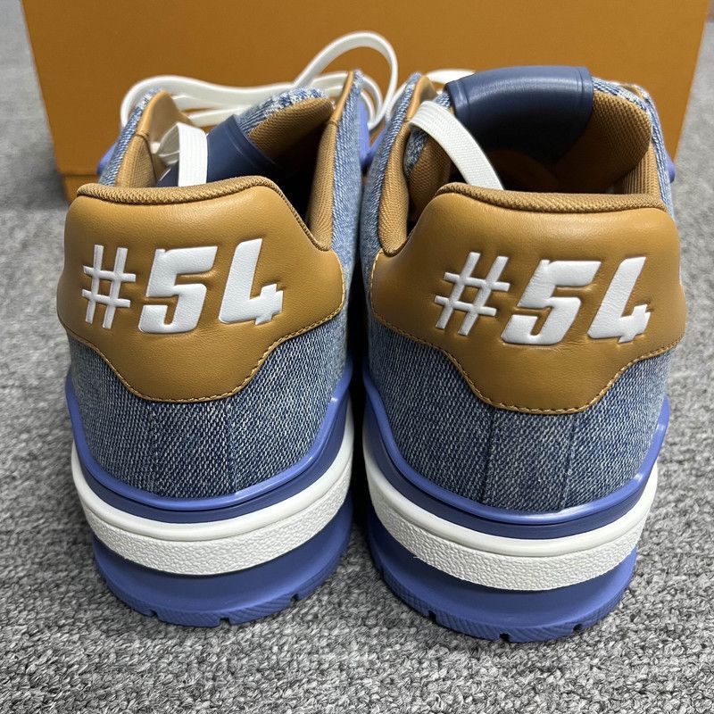 Louis Vuitton Louis Vuitton Blue Trainer Low-Top Sneakers 0079 Size US 8 / EU 41 - 3 Thumbnail