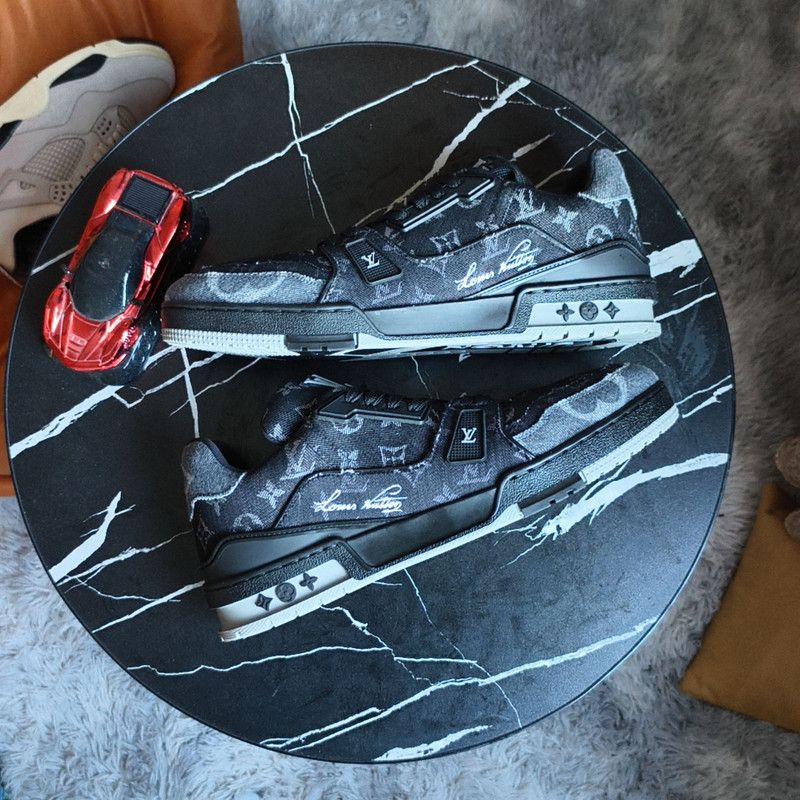 Louis Vuitton Louis Vuitton Denim Trainer Low-Top Sneakers 0079 Size US 10.5 / EU 43-44 - 6 Thumbnail