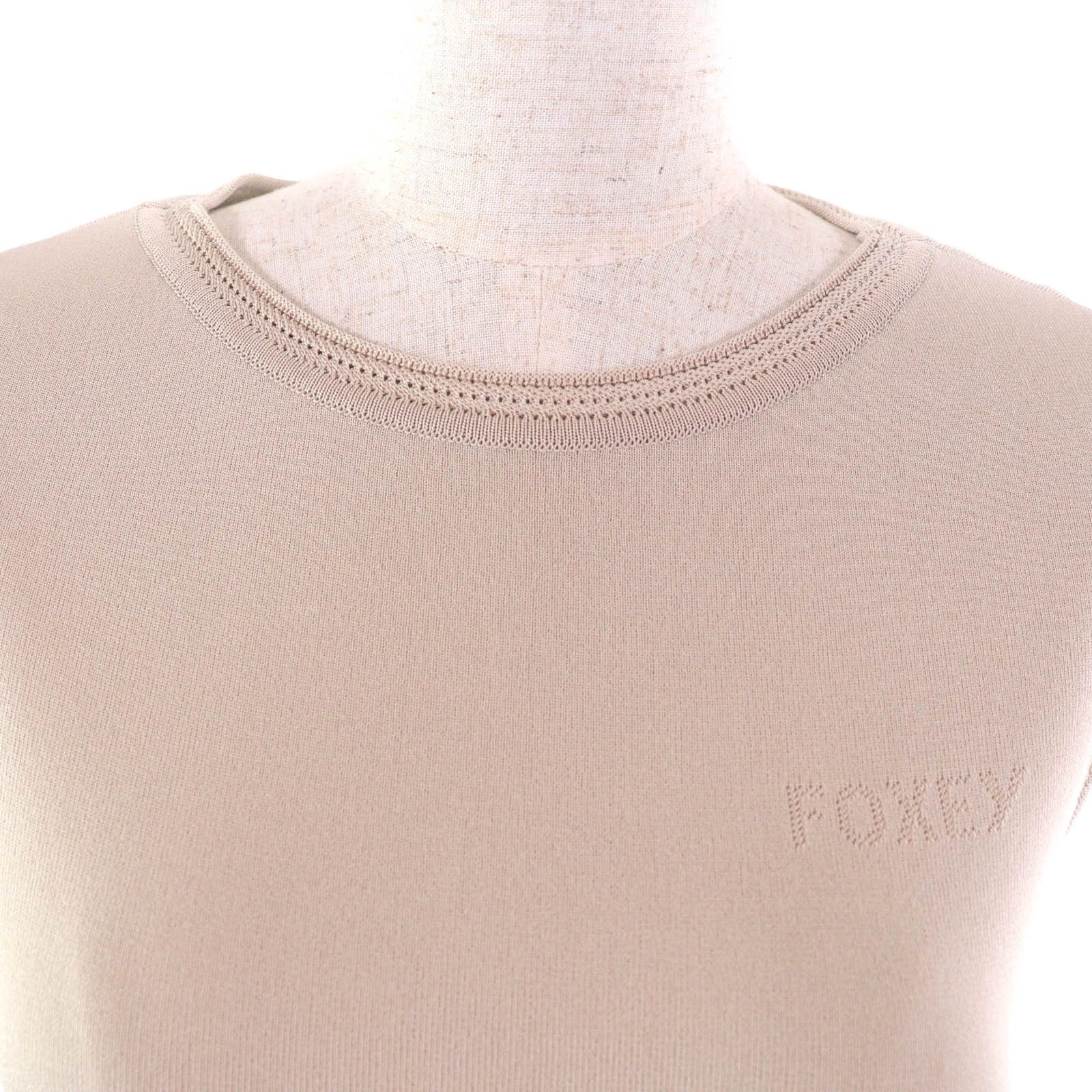 Other Other FOXEY Summer Delight Logo Rayon Knit Sleeveless Top Others Tops DUTY FREE for USA Size ONE SIZE - 4 Thumbnail